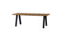 Miniatuur Tuintafel 210 cm ayoushout naturel en metaal Tablo Productfoto