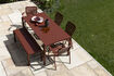 Miniatuur Tuintafel 214x97 cm van rood aluminium Vondel 2