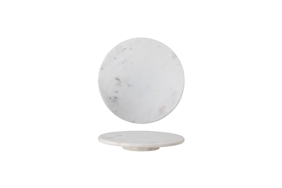 Turntable D36 cm in white marble Ellin Bloomingville