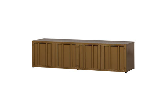 TV Stand 44x160 cm Metal Honey Yellow Level Clipped