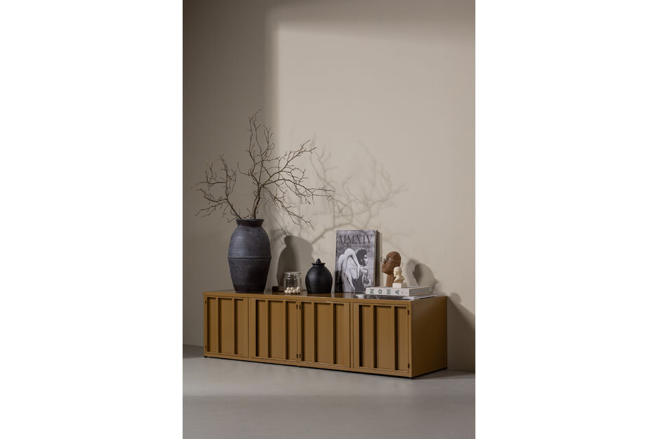 Stylish TV cabinet Timeless design Made of metal H 44 cm x W 160 cm x D 44 cm  Add a unique touch