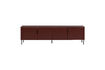 Miniature TV unit 200 cm pine burgundy red Gunnar 4