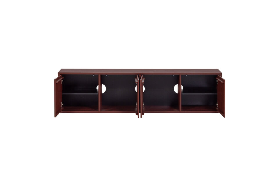 The furniture combines a modern look with a warm appearance