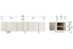 Miniature TV Unit 200 cm Pine Dust BASU 9