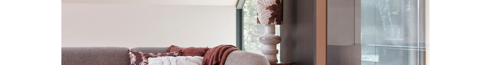 Material Details U-Shape Sofa 339 cm Chenille Grey Melange Sloping