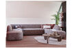 Miniature U-Shape Sofa 339 cm Chenille Grey Melange Sloping 3
