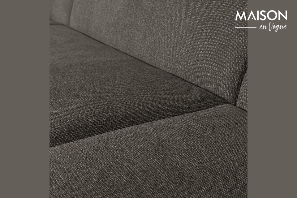 The rounded, sleek design gives this comfy sofa a modern look