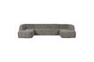 Miniaturansicht U-Sofa 339 cm Chenille Grau Melange Sloping 4