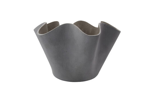 Schauen Sie die Produktbeschreibung an Übertopf H25,5 cm Polyresin Grau Vaso Übertopf H25,5 cm Polyresin Grau Vaso