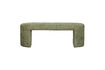 Miniature Upholstered Bench 130 cm Olive Green Chenille Jacob 4