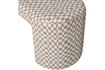 Miniature Upholstered Checkered Pattern Bench Sand Jacob 5