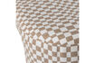 Miniature Upholstered Checkered Pattern Bench Sand Jacob 6