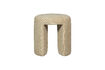Miniature Upholstered Chenille Stool Natural Charlie 4