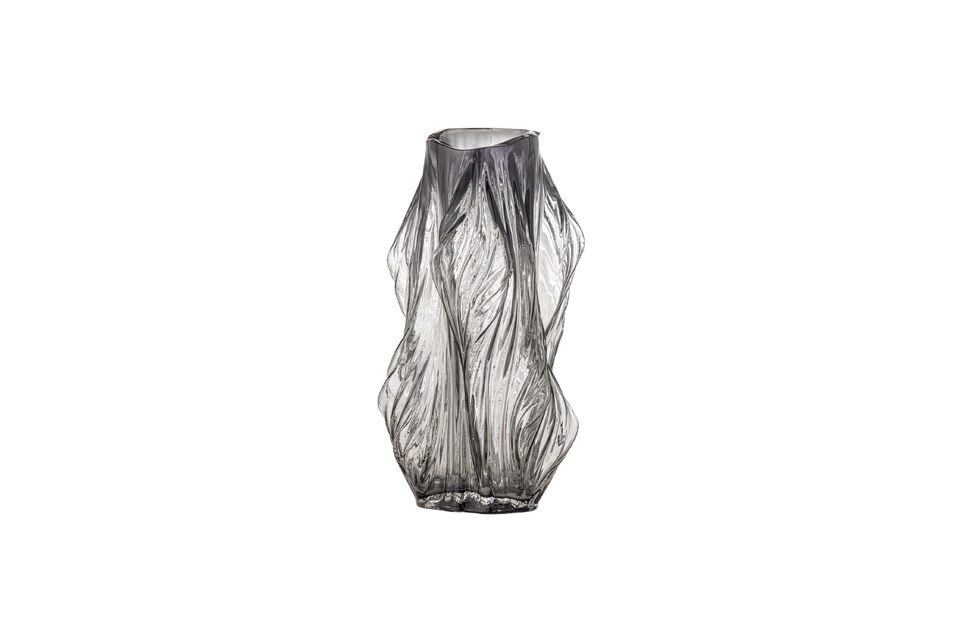 Vaas 17,5x32 cm van grijs glas Tulla Bloomingville