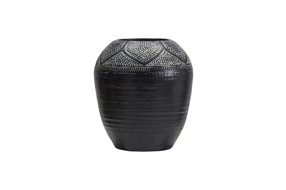 Vaas aluminium zwart 31,5 cm HDBloss House Doctor