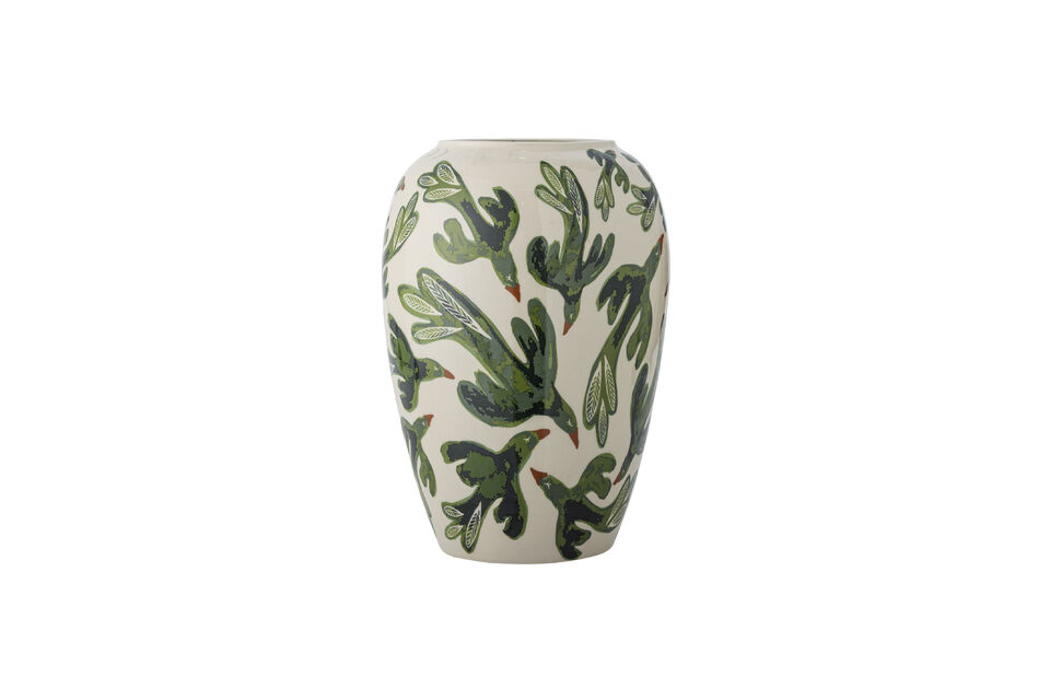 Vaas van meerkleurig steengoed D21,5xH33 cm Birdliva Bloomingville