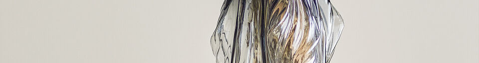Materialbeschreibung Vase 17,5x32 cm aus grauem Glas Tulla