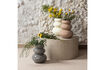 Miniaturansicht Vase 35 cm Metall hellgrau Tera 2