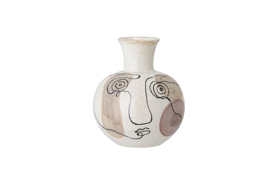 Vase blanc en grès Irini Bloomingville