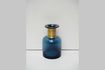 Miniature Vase bouteille Pharmacie bleue à col doré 2
