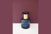 Miniature Vase bouteille Pharmacie bleue à col doré 1
