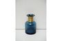 Miniature Vase bouteille Pharmacie bleue à col doré Détouré