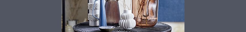 Mise en avant matière Vase Chémery blanc en grès
