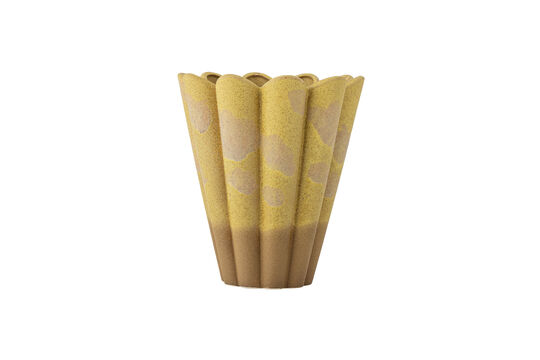 Vase D25,5xH29 cm en grès jaune Penn Détouré