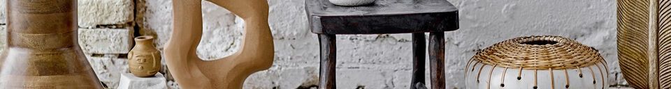 Mise en avant matière Vase décoratif blanc en céramique Kang