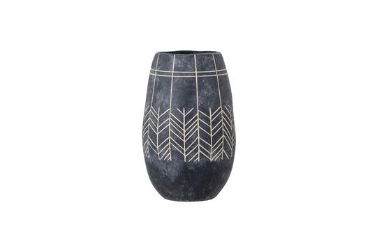 Vase décoratif noir en céramique Mahi Détouré