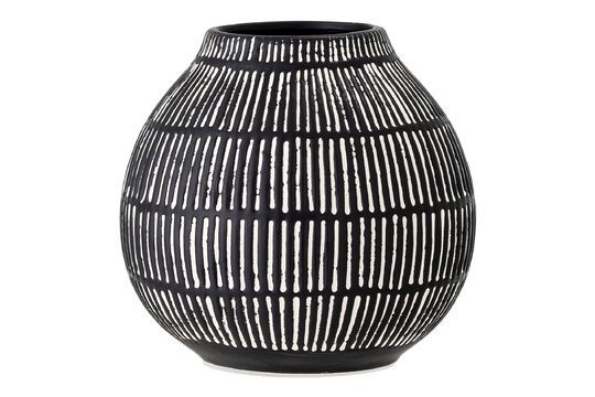Vase  décoratif noir en grès Elveda Détouré