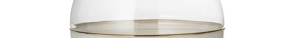 Mise en avant matière Vase Dôme en verre blanc