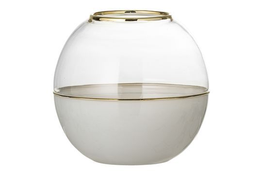 Vase Dôme en verre blanc