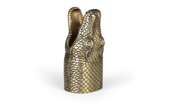 Vase en aluminium recyclé doré Alligator