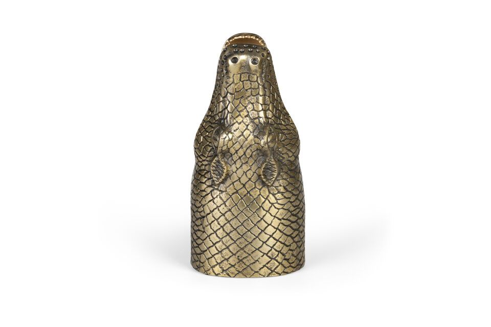 Vase en aluminium recyclé doré Alligator - 4