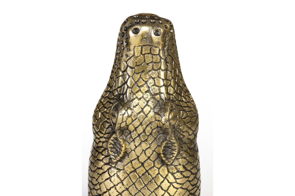 Vase en aluminium recyclé doré Alligator - 5