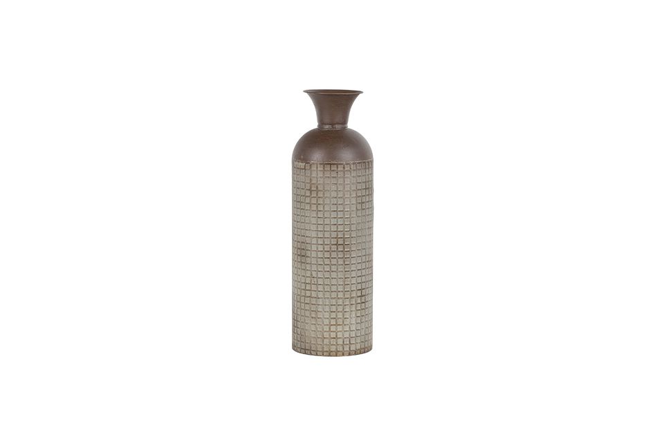 Vase en métal brun Kaki Woood