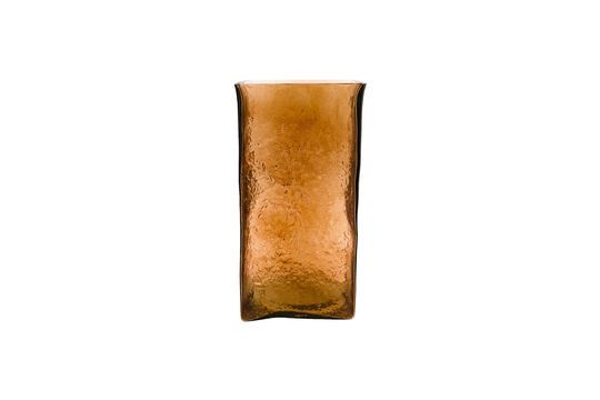 Vase en verre ambre Square