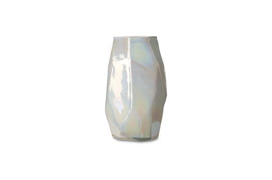 Vase en verre blanc Luster