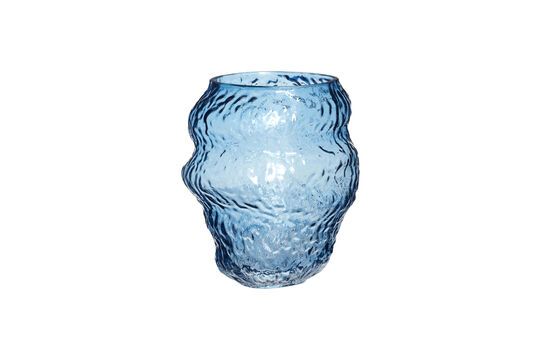 Vase en verre bleu Aurora Détouré