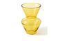 Miniature Vase en verre jaune Fat Neck Détouré
