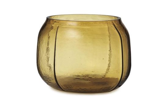 Vase en verre jaune Step