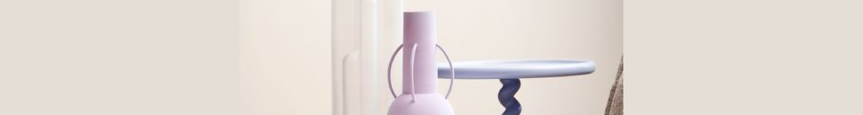 Mise en avant matière Vase en verre soufflé blanc Metropolis