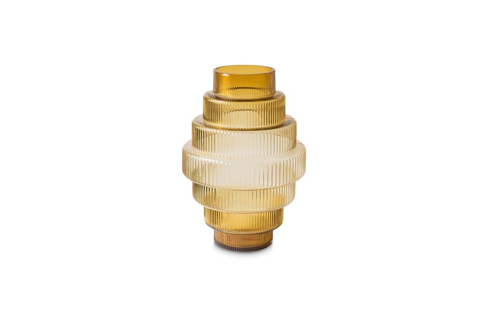 Vase en verre souflé ocre Steps Pols Potten