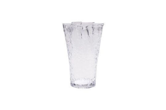 Vase en verre transparent Ruffle Détouré