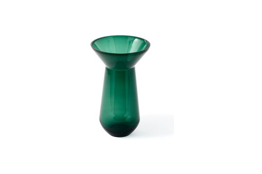 Vase en verre vert Long Neck Détouré