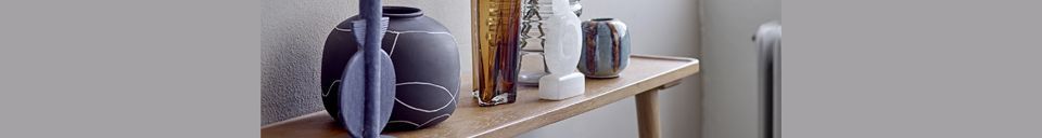 Mise en avant matière Vase gris en verre Belma