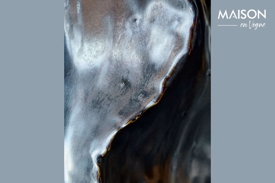 This handmade vase brings a bold