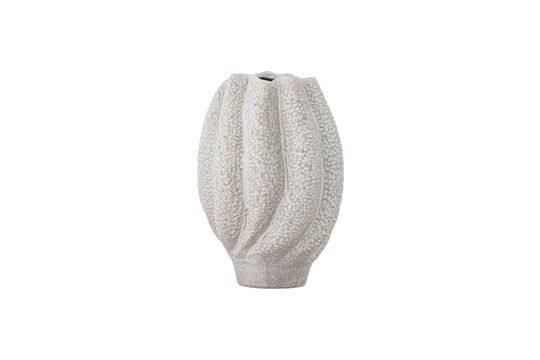 Vase H28 cm white stoneware Cove Clipped