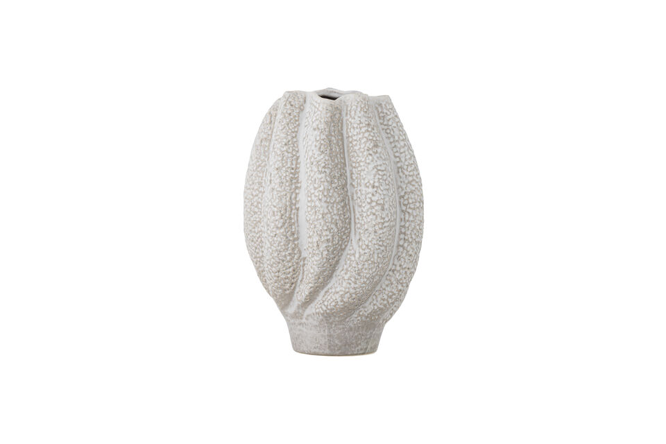 Vase H28 cm white stoneware Cove Bloomingville